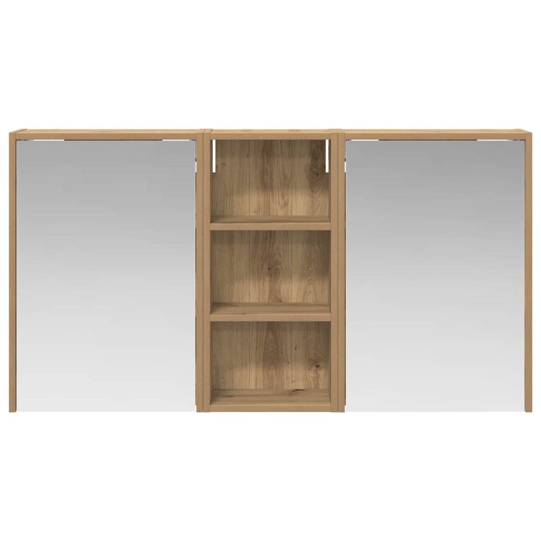 Badeværelsesskabsæt 3 pcs 116 x 16 x 62,5 cm Konstrueret træ