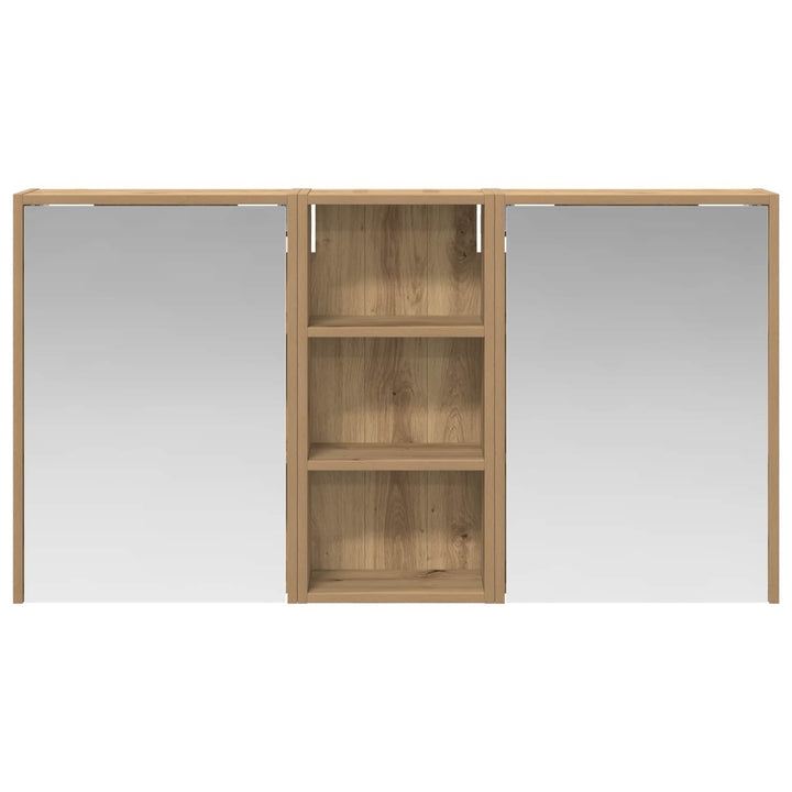 Badeværelsesskabsæt 3 pcs 116 x 16 x 62,5 cm Konstrueret træ