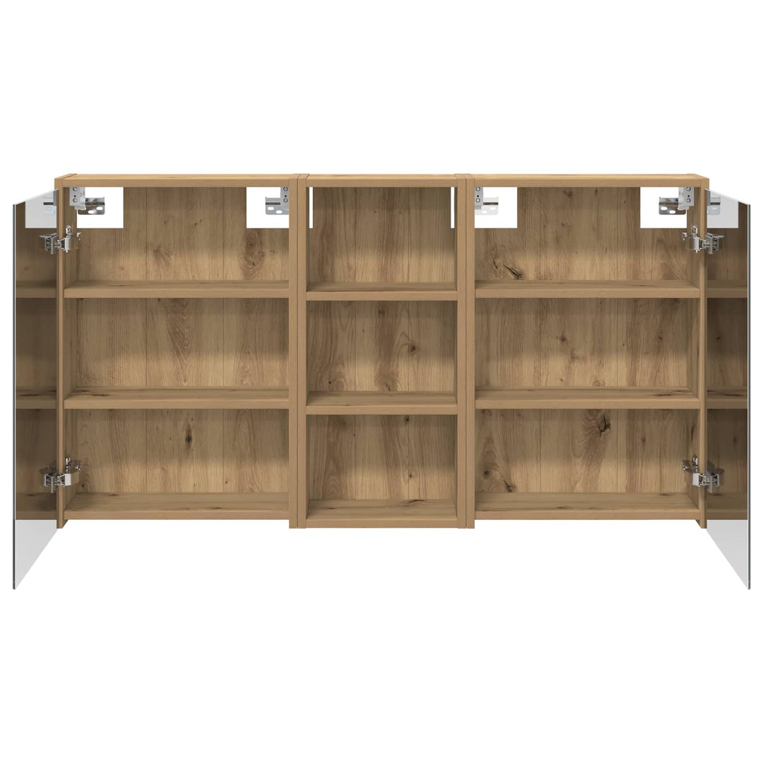 Badeværelsesskabsæt 3 pcs 116 x 16 x 62,5 cm Konstrueret træ