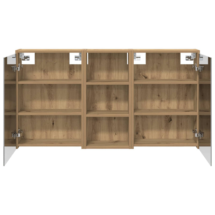 Badeværelsesskabsæt 3 pcs 116 x 16 x 62,5 cm Konstrueret træ