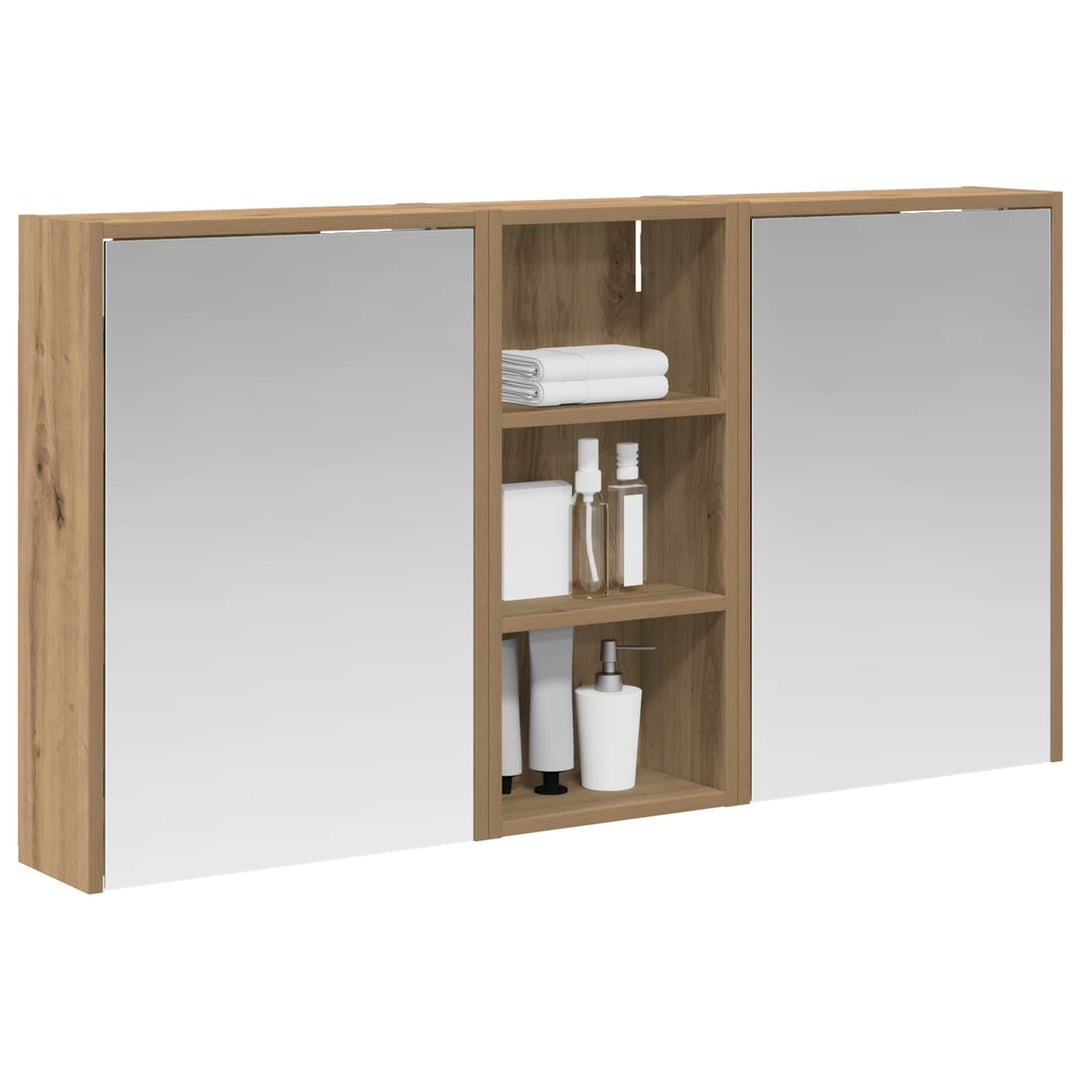 Badeværelsesskabsæt 3 pcs 116 x 16 x 62,5 cm Konstrueret træ