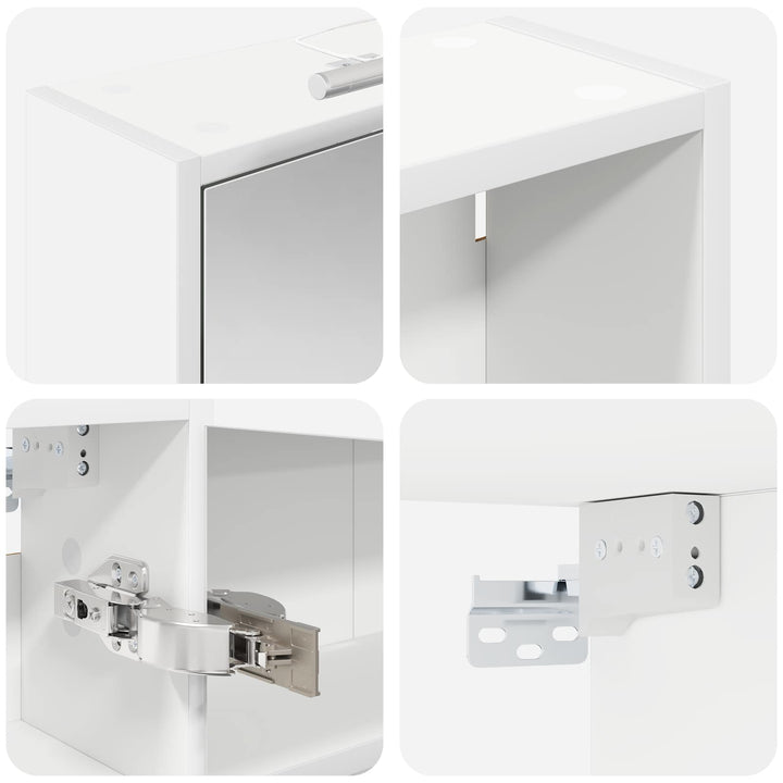 Badeværelsesskabsæt 3 pcs 116 x 16 x 62,5 cm Konstrueret træ