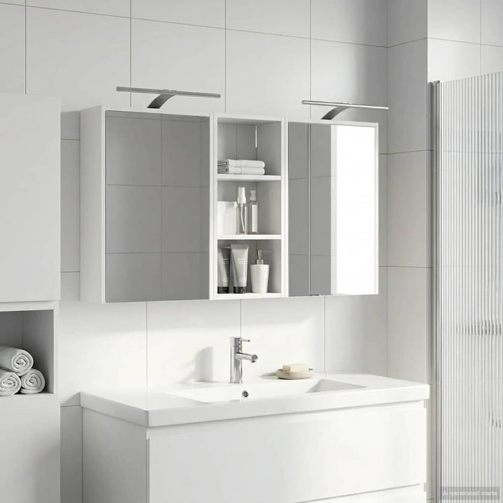 Badeværelsesskabsæt 3 pcs 116 x 16 x 62,5 cm Konstrueret træ