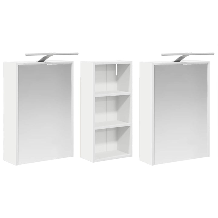 Badeværelsesskabsæt 3 pcs 116 x 16 x 62,5 cm Konstrueret træ