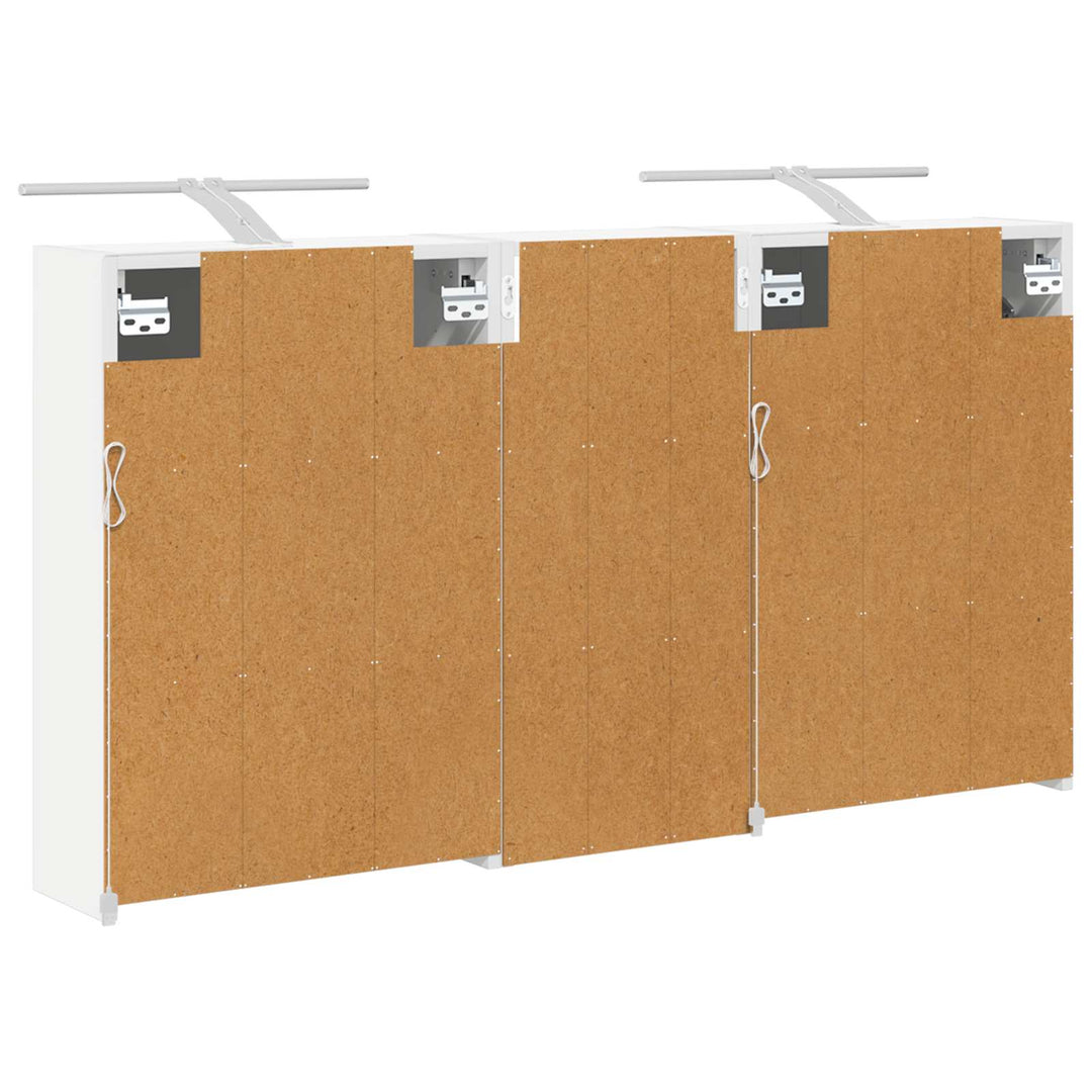 Badeværelsesskabsæt 3 pcs 116 x 16 x 62,5 cm Konstrueret træ