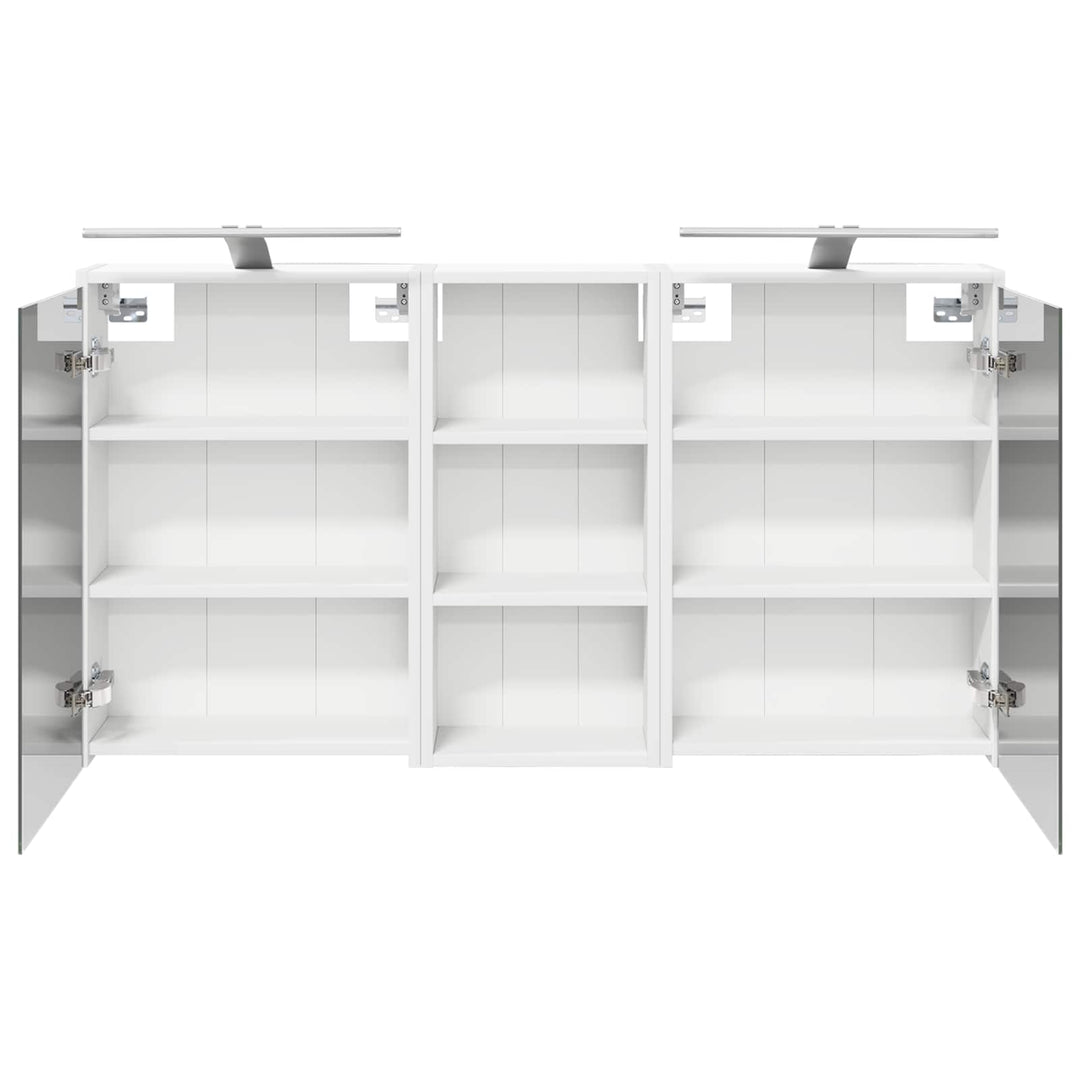 Badeværelsesskabsæt 3 pcs 116 x 16 x 62,5 cm Konstrueret træ