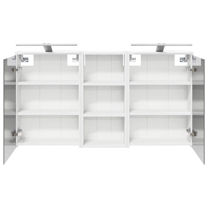 Badeværelsesskabsæt 3 pcs 116 x 16 x 62,5 cm Konstrueret træ