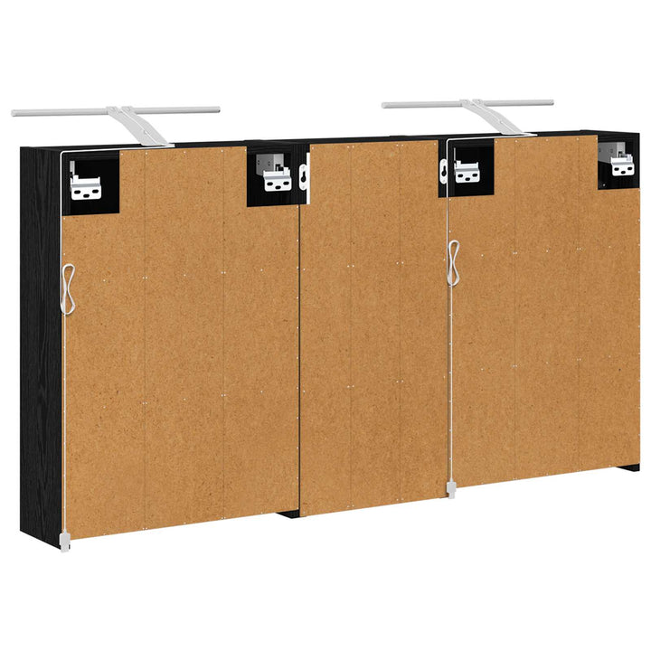 Badeværelsesskabsæt 3 pcs 116 x 16 x 62,5 cm Konstrueret træ