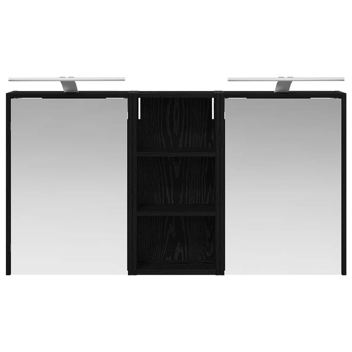 Badeværelsesskabsæt 3 pcs 116 x 16 x 62,5 cm Konstrueret træ