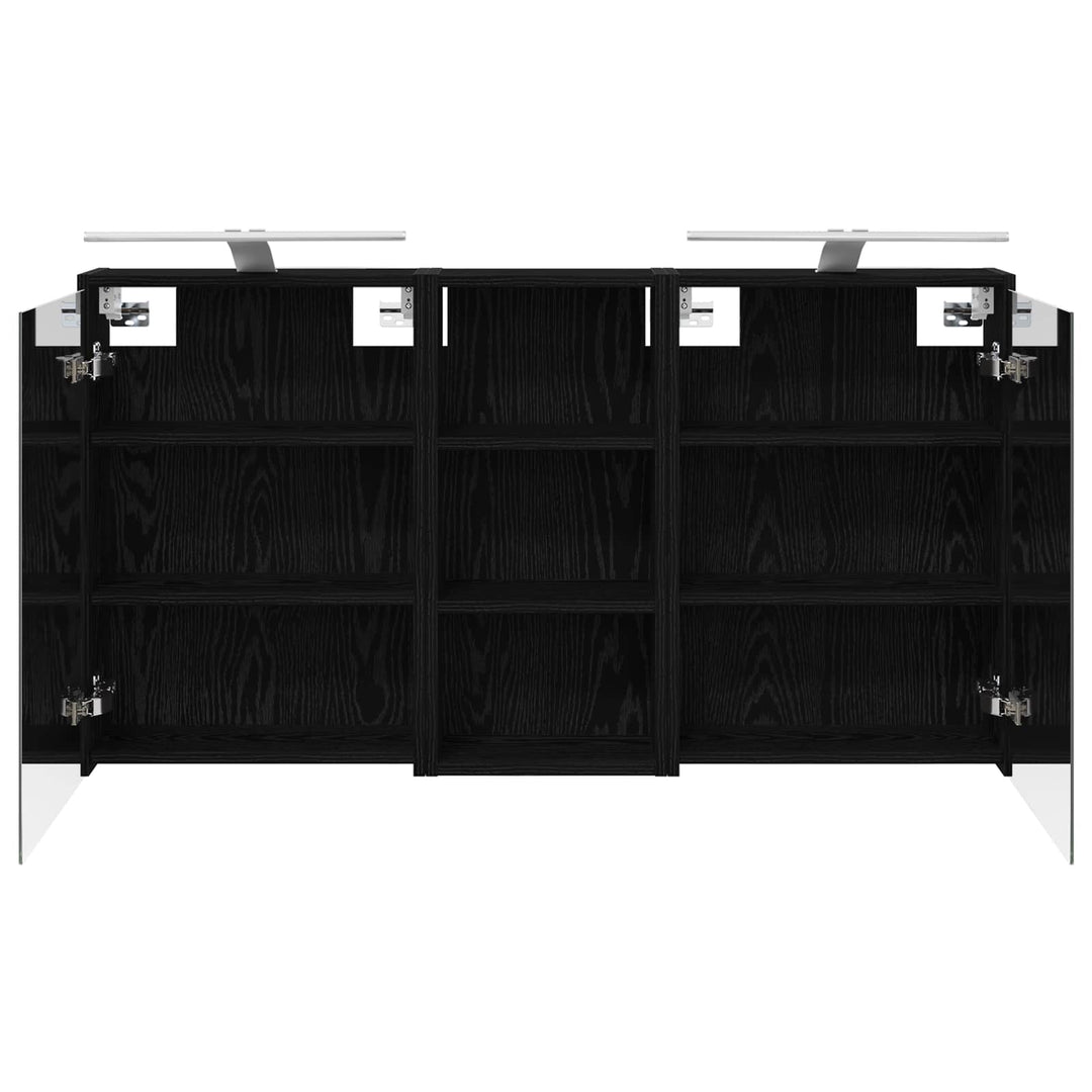 Badeværelsesskabsæt 3 pcs 116 x 16 x 62,5 cm Konstrueret træ