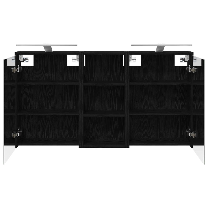 Badeværelsesskabsæt 3 pcs 116 x 16 x 62,5 cm Konstrueret træ