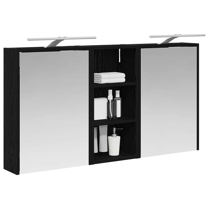 Badeværelsesskabsæt 3 pcs 116 x 16 x 62,5 cm Konstrueret træ