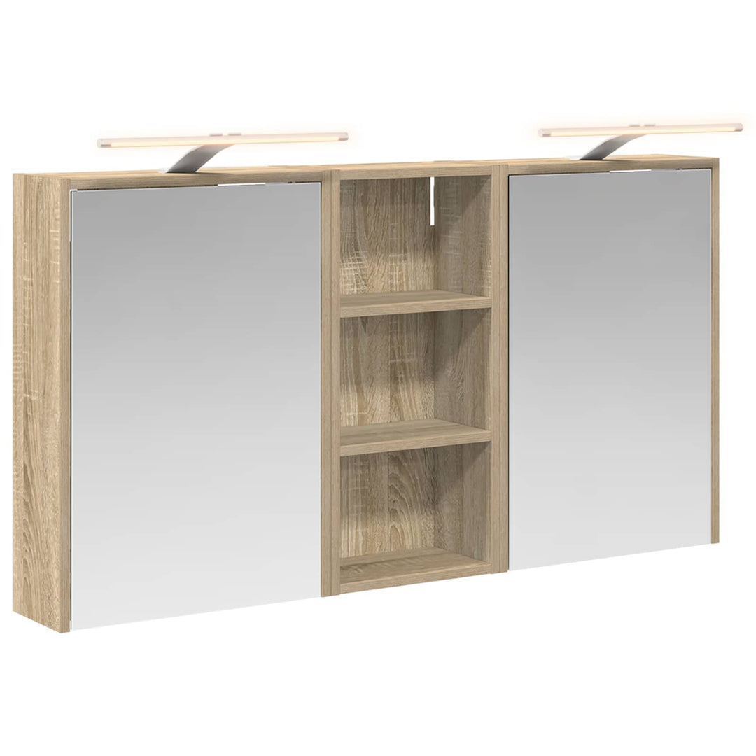 Badeværelsesskabsæt 3 pcs 116 x 16 x 62,5 cm Konstrueret træ