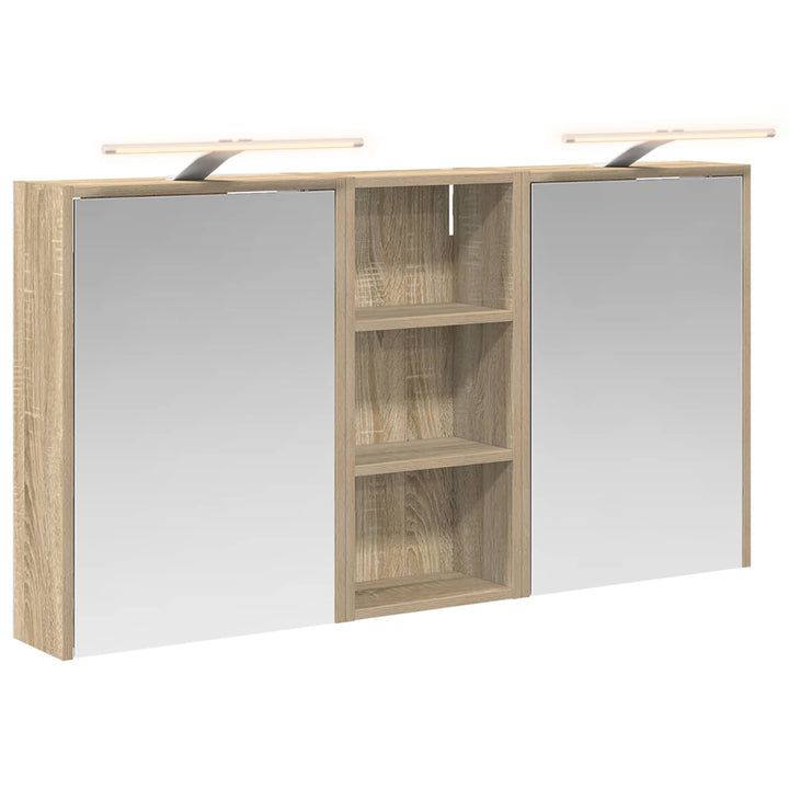 Badeværelsesskabsæt 3 pcs 116 x 16 x 62,5 cm Konstrueret træ