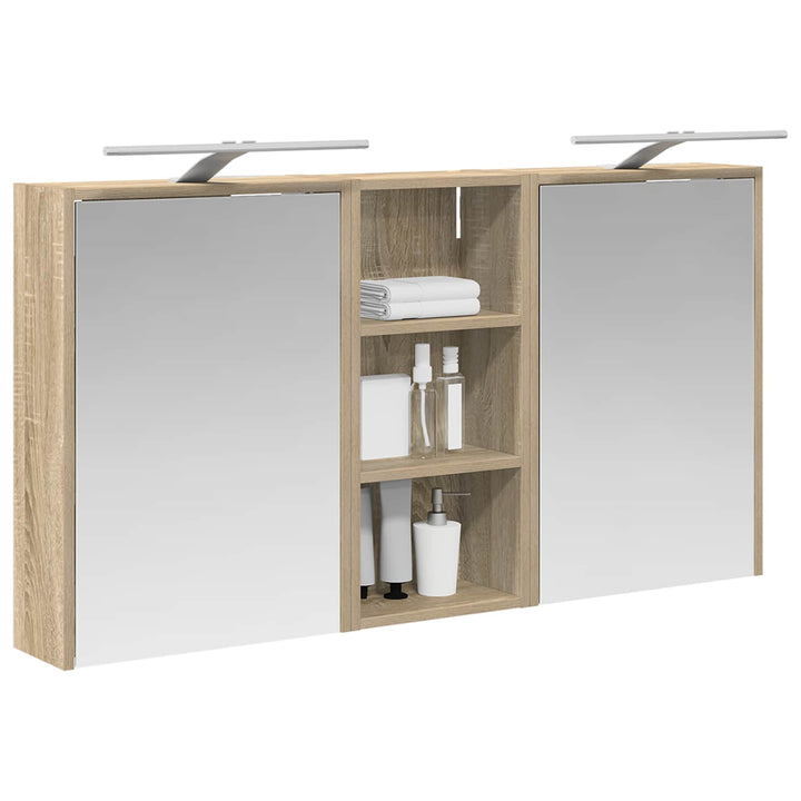Badeværelsesskabsæt 3 pcs 116 x 16 x 62,5 cm Konstrueret træ