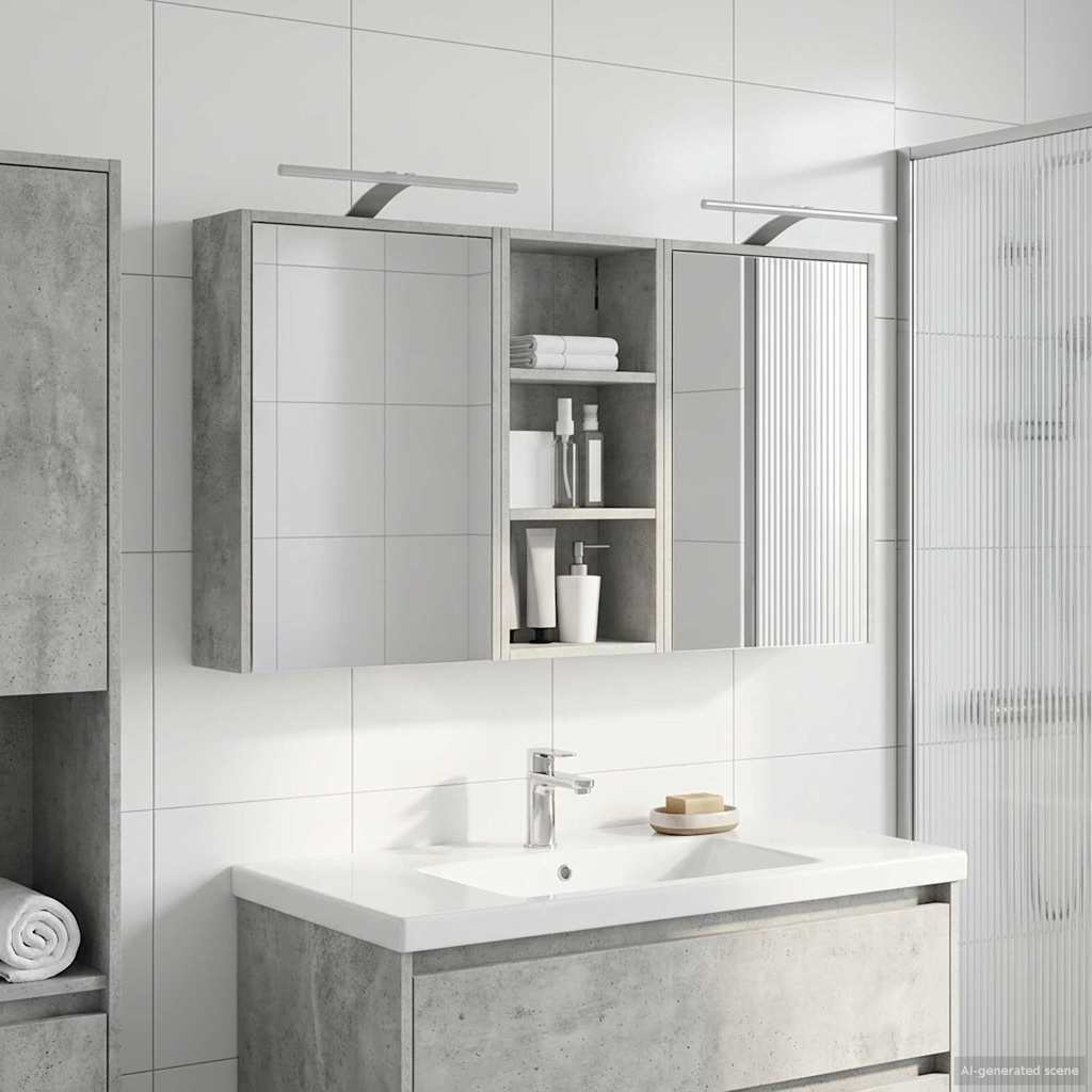 Badeværelsesskabsæt 3 pcs 116 x 16 x 62,5 cm Konstrueret træ