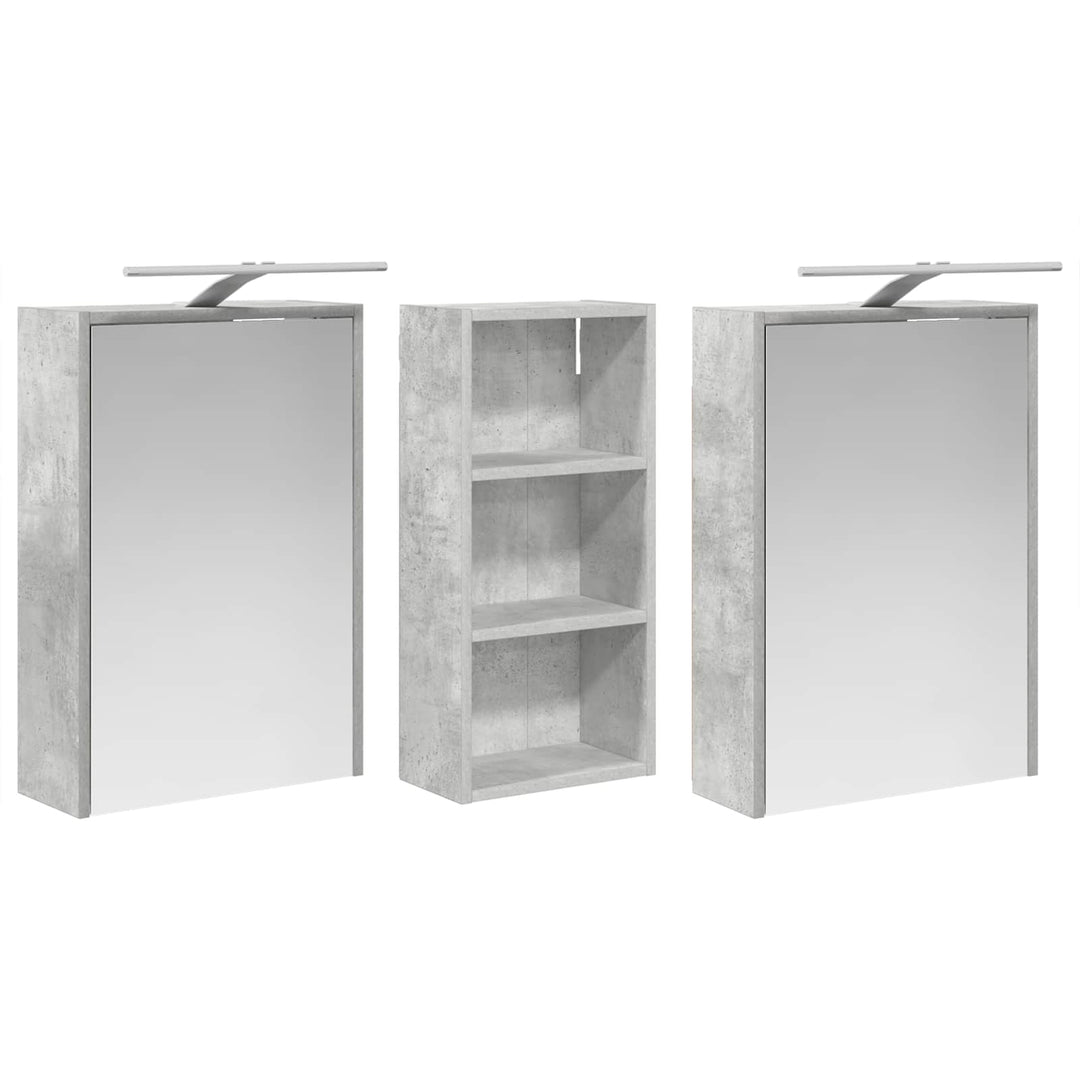 Badeværelsesskabsæt 3 pcs 116 x 16 x 62,5 cm Konstrueret træ