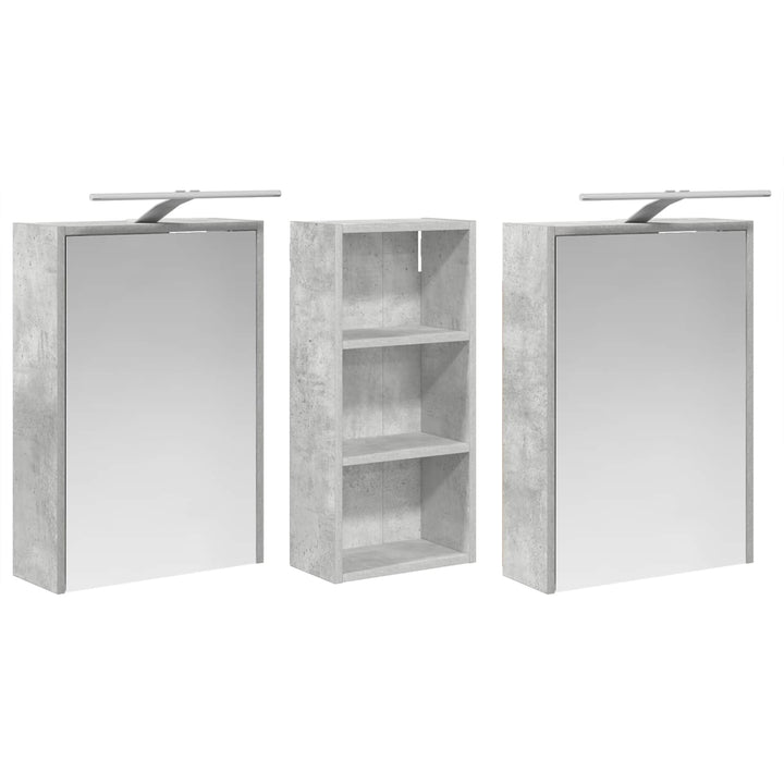 Badeværelsesskabsæt 3 pcs 116 x 16 x 62,5 cm Konstrueret træ