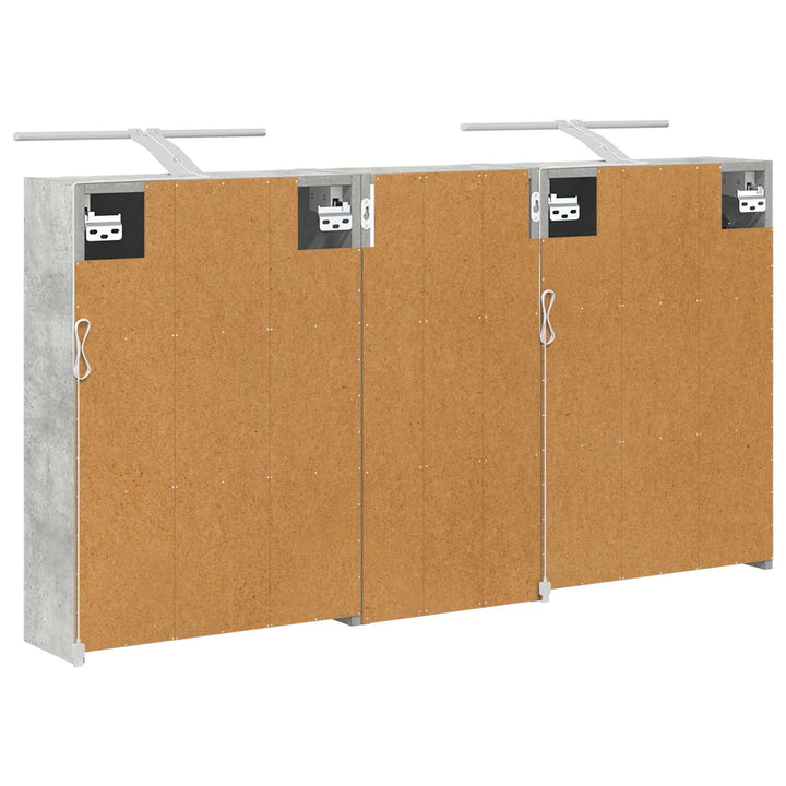 Badeværelsesskabsæt 3 pcs 116 x 16 x 62,5 cm Konstrueret træ