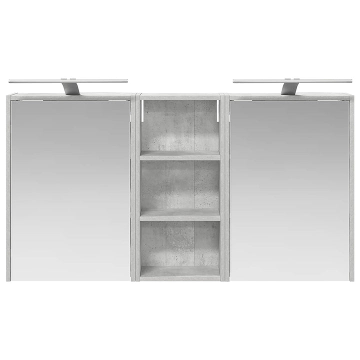 Badeværelsesskabsæt 3 pcs 116 x 16 x 62,5 cm Konstrueret træ