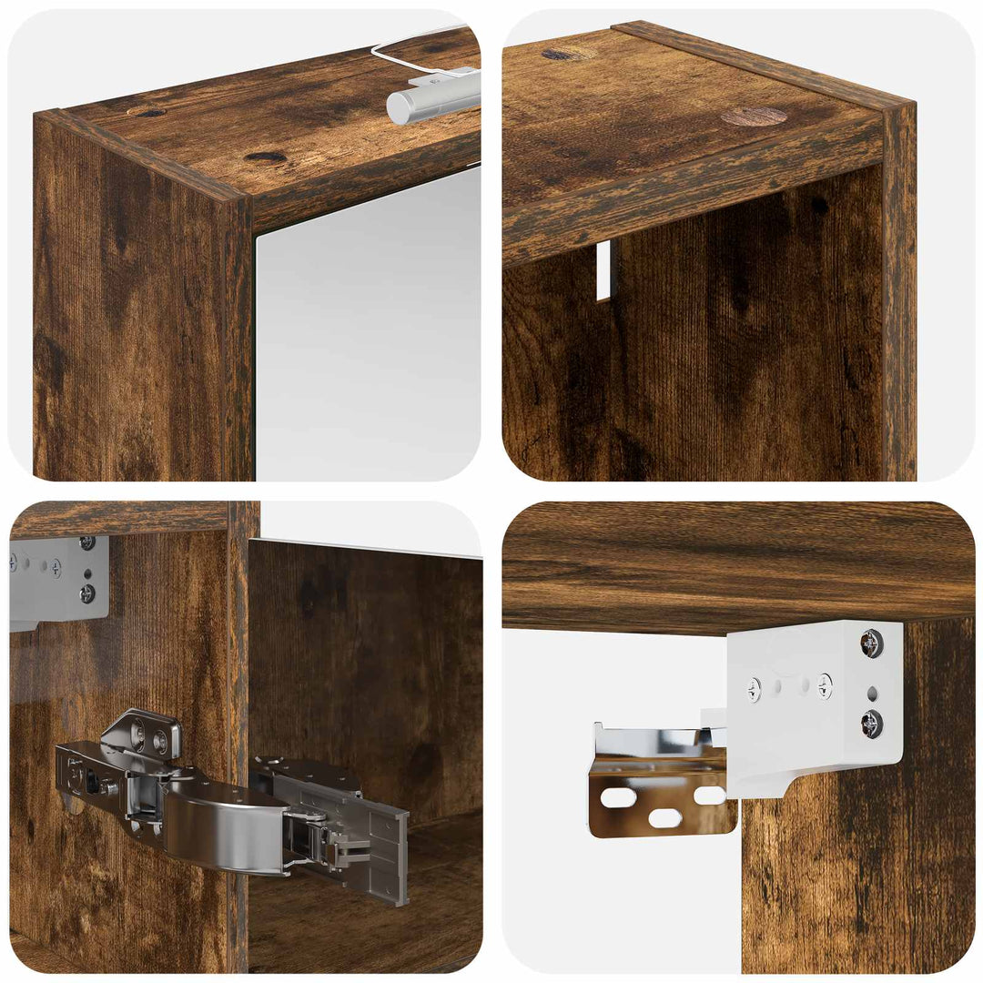 Badeværelsesskabsæt 3 pcs 116 x 16 x 62,5 cm Konstrueret træ