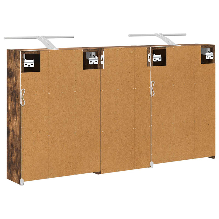 Badeværelsesskabsæt 3 pcs 116 x 16 x 62,5 cm Konstrueret træ