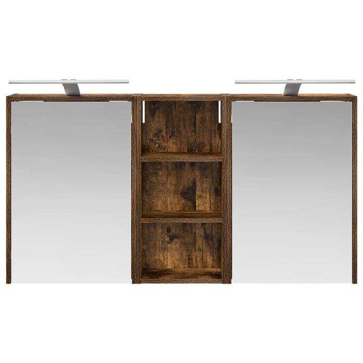 Badeværelsesskabsæt 3 pcs 116 x 16 x 62,5 cm Konstrueret træ