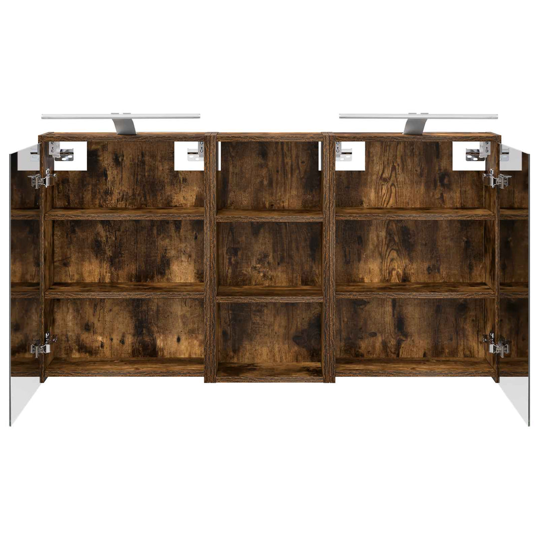 Badeværelsesskabsæt 3 pcs 116 x 16 x 62,5 cm Konstrueret træ