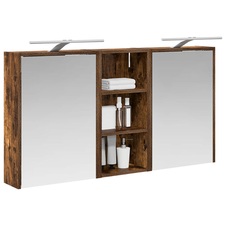 Badeværelsesskabsæt 3 pcs 116 x 16 x 62,5 cm Konstrueret træ