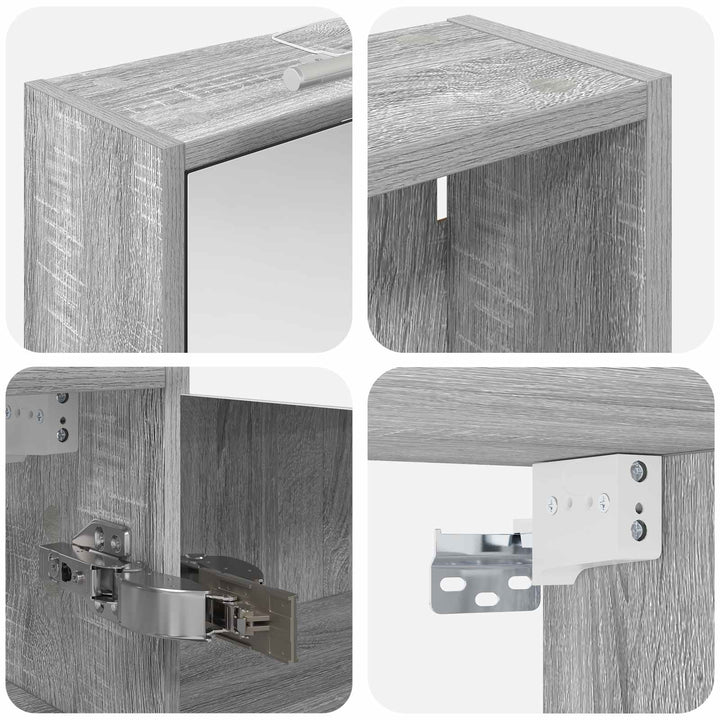 Badeværelsesskabsæt 3 pcs 116 x 16 x 62,5 cm Konstrueret træ