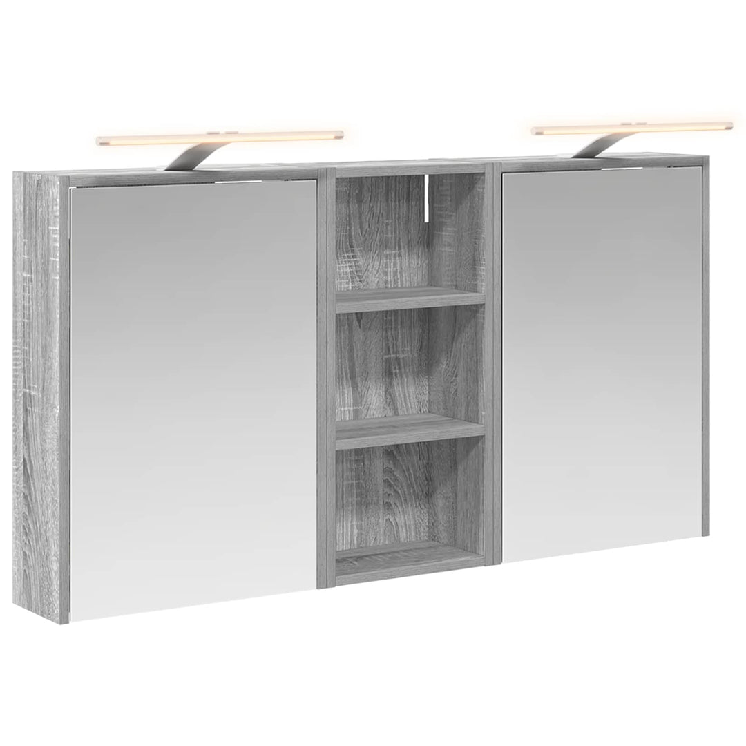 Badeværelsesskabsæt 3 pcs 116 x 16 x 62,5 cm Konstrueret træ