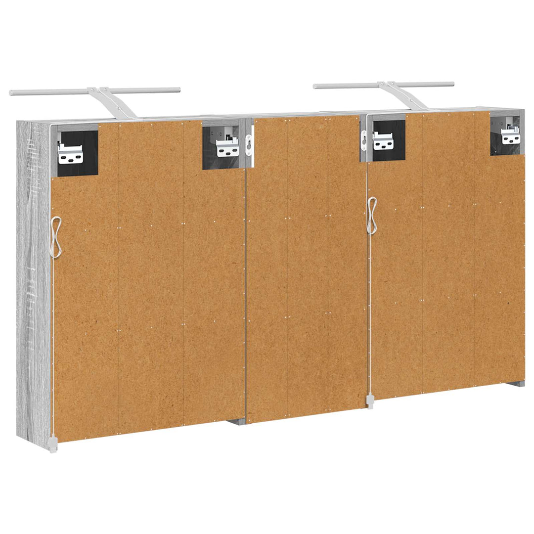 Badeværelsesskabsæt 3 pcs 116 x 16 x 62,5 cm Konstrueret træ
