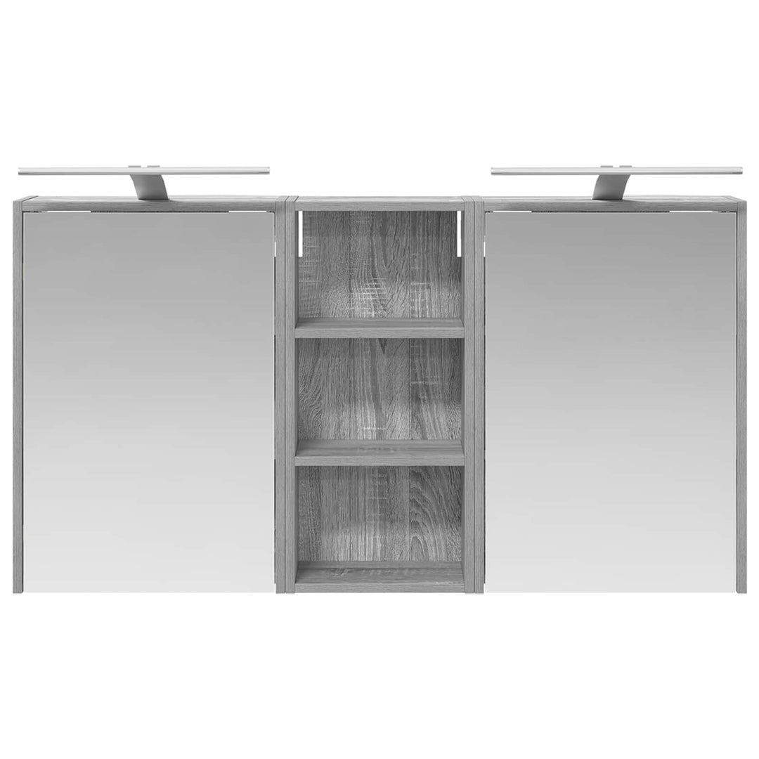 Badeværelsesskabsæt 3 pcs 116 x 16 x 62,5 cm Konstrueret træ