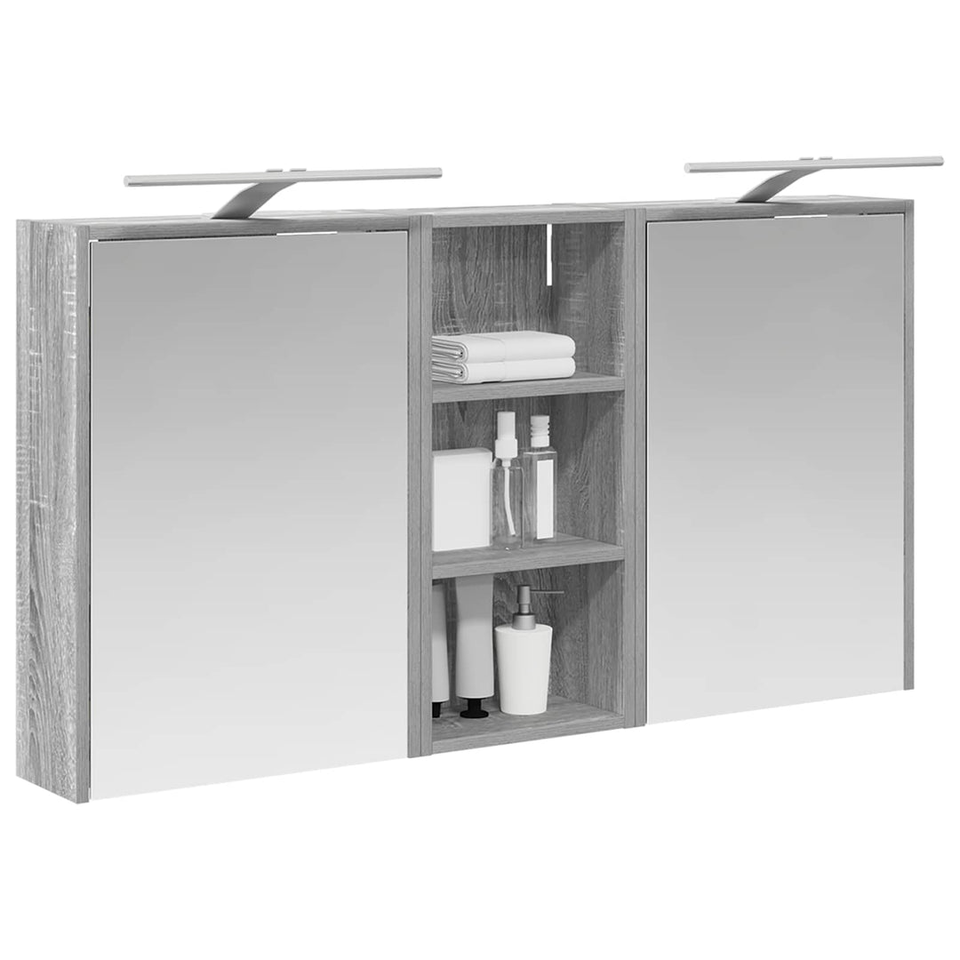 Badeværelsesskabsæt 3 pcs 116 x 16 x 62,5 cm Konstrueret træ