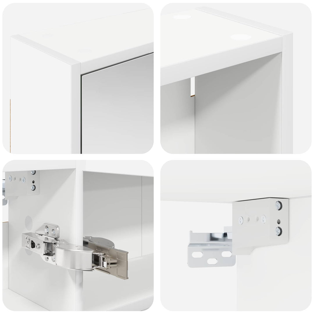 Badeværelsesskabsæt 3 pcs 126 x 16 x 62.5 cm Konstrueret træ
