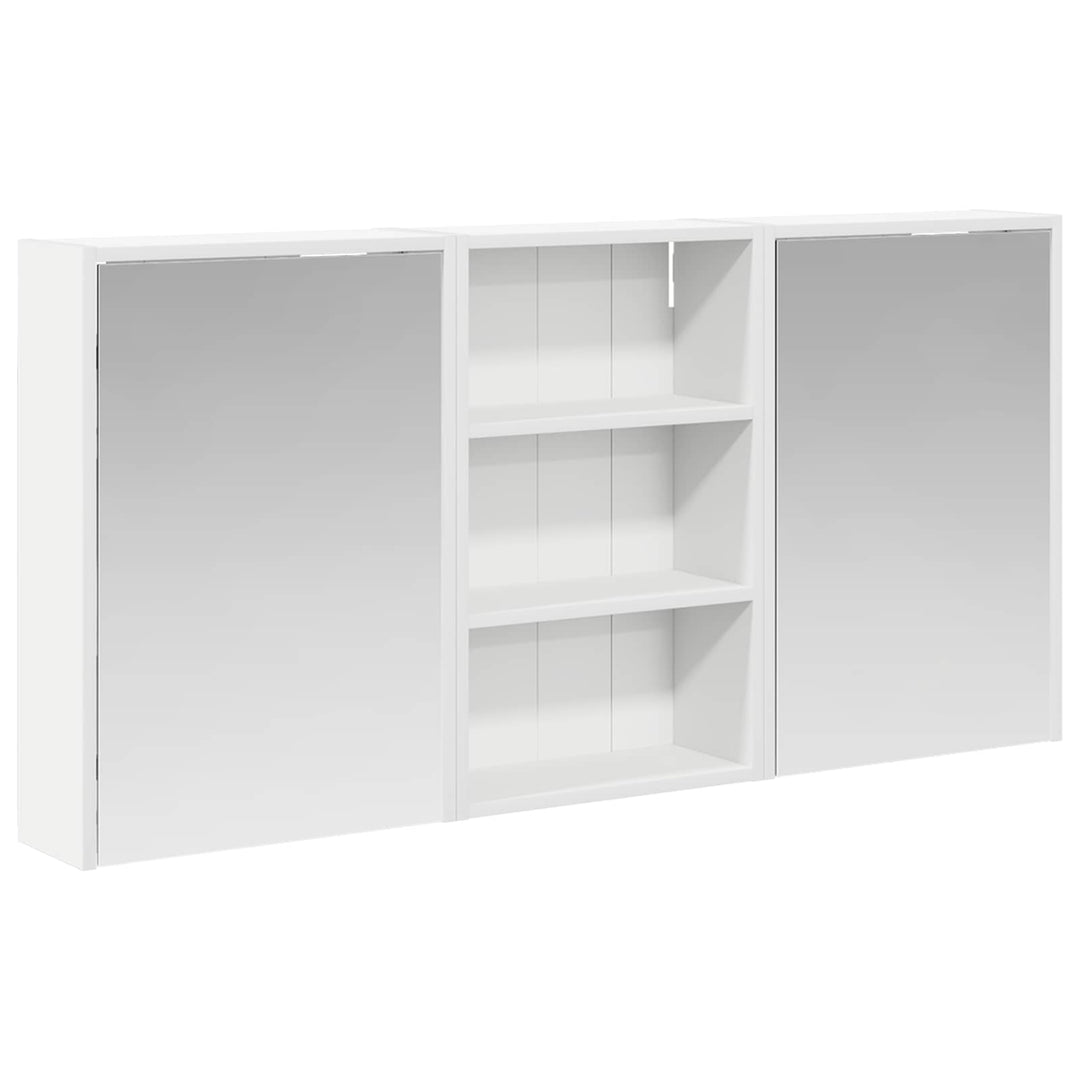 Badeværelsesskabsæt 3 pcs 126 x 16 x 62.5 cm Konstrueret træ