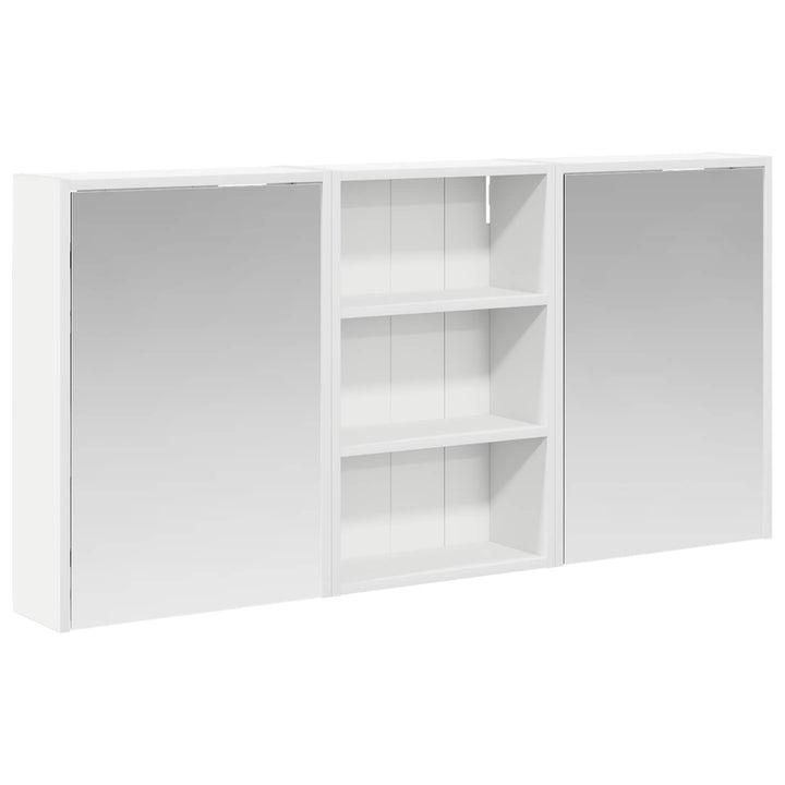 Badeværelsesskabsæt 3 pcs 126 x 16 x 62.5 cm Konstrueret træ