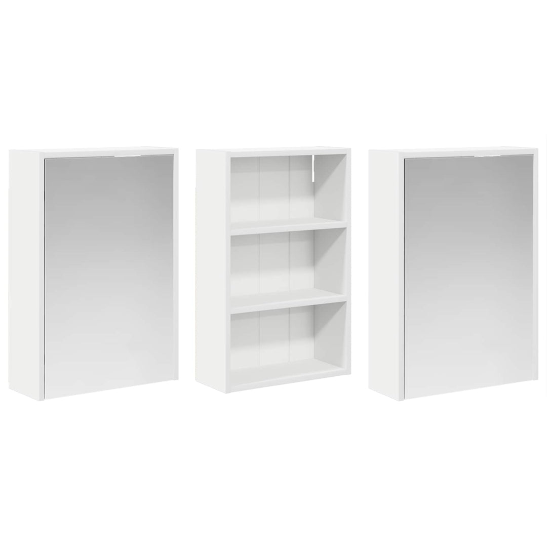 Badeværelsesskabsæt 3 pcs 126 x 16 x 62.5 cm Konstrueret træ