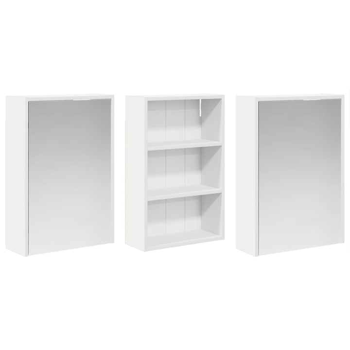 Badeværelsesskabsæt 3 pcs 126 x 16 x 62.5 cm Konstrueret træ