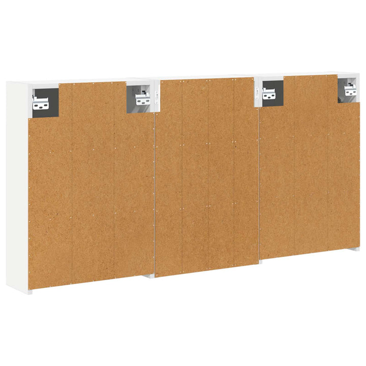 Badeværelsesskabsæt 3 pcs 126 x 16 x 62.5 cm Konstrueret træ