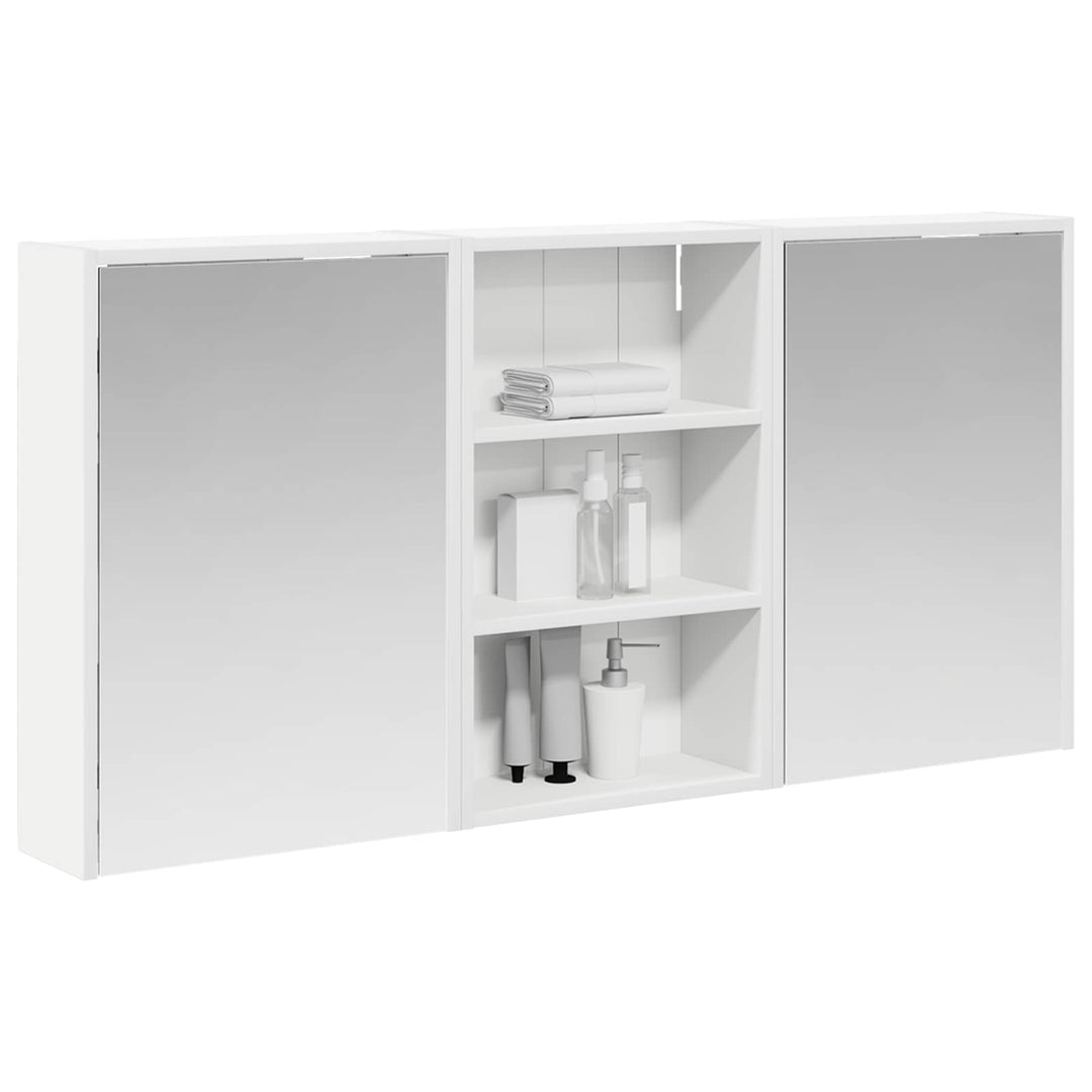 Badeværelsesskabsæt 3 pcs 126 x 16 x 62.5 cm Konstrueret træ