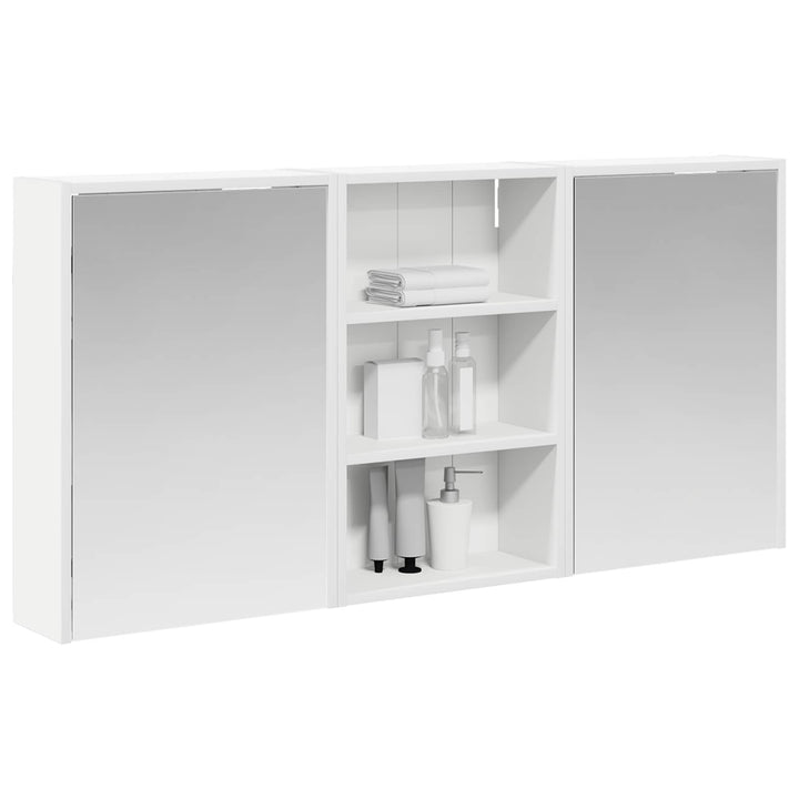 Badeværelsesskabsæt 3 pcs 126 x 16 x 62.5 cm Konstrueret træ