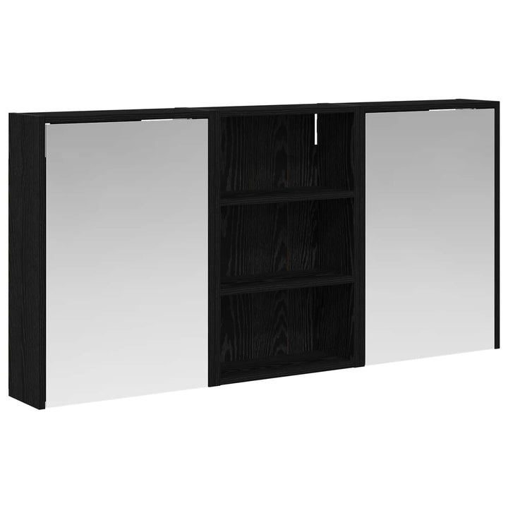 Badeværelsesskabsæt 3 stk. 126 x 16 x 62.5 cm Konstrueret træ