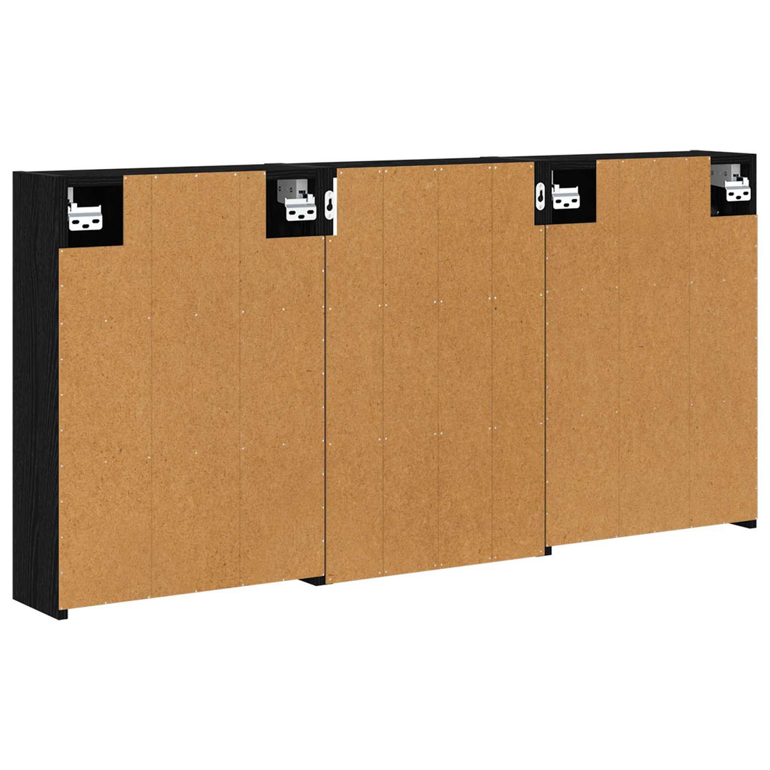 Badeværelsesskabsæt 3 stk. 126 x 16 x 62.5 cm Konstrueret træ