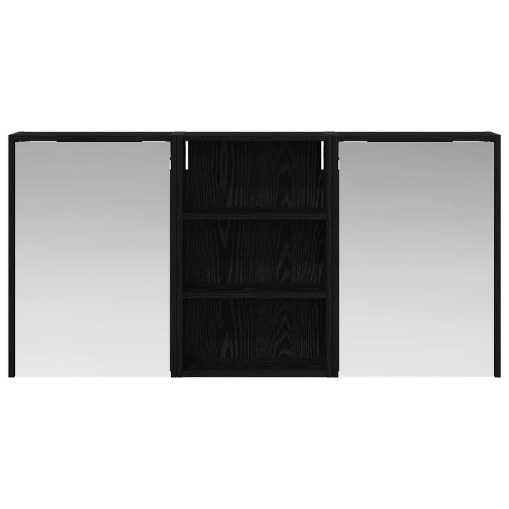 Badeværelsesskabsæt 3 stk. 126 x 16 x 62.5 cm Konstrueret træ