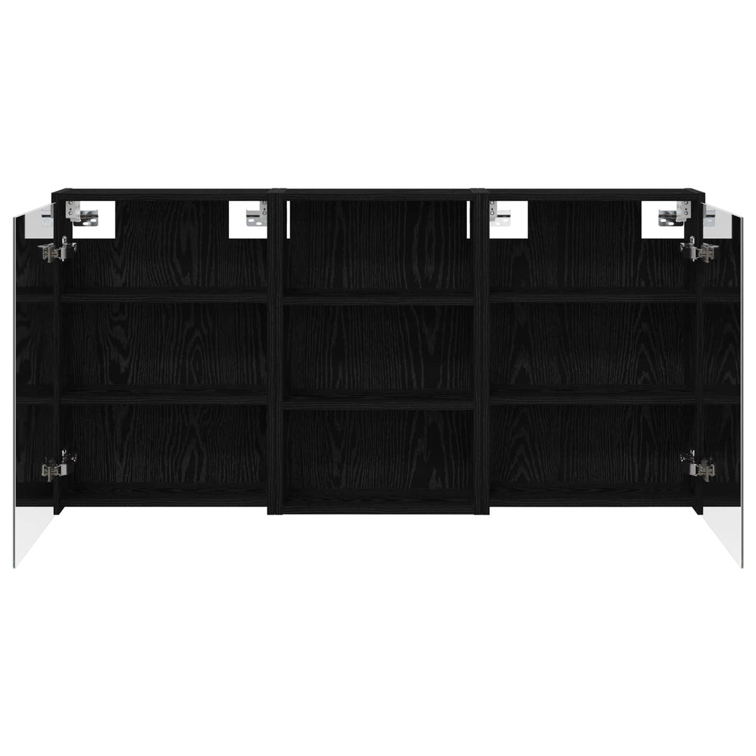 Badeværelsesskabsæt 3 stk. 126 x 16 x 62.5 cm Konstrueret træ