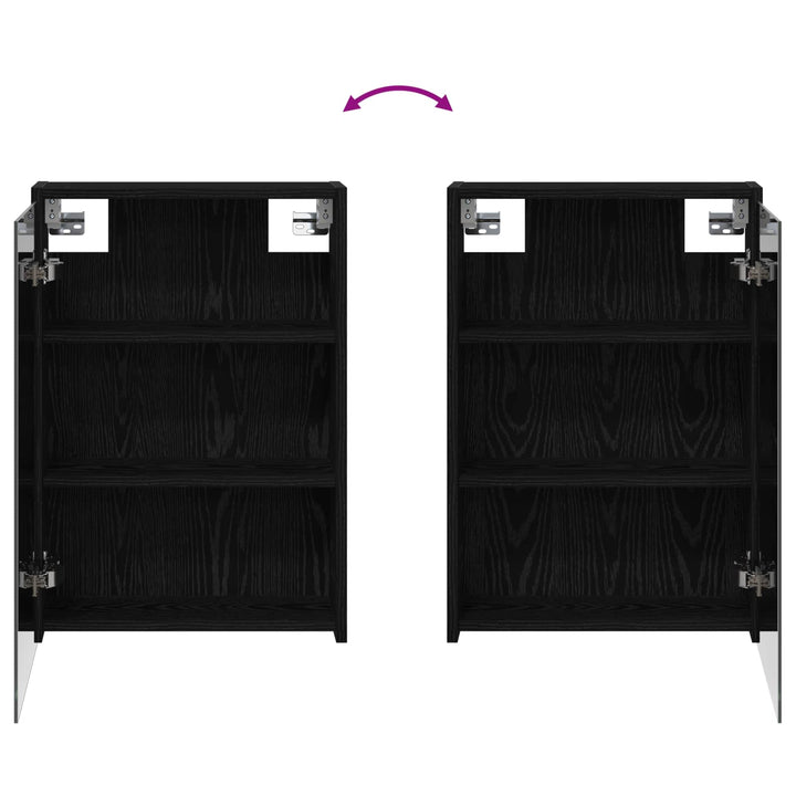 Badeværelsesskabsæt 3 stk. 126 x 16 x 62.5 cm Konstrueret træ