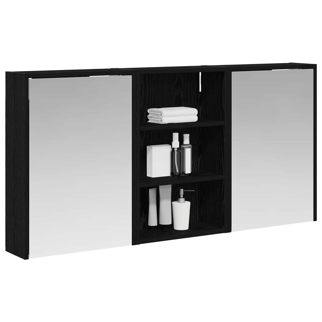 Badeværelsesskabsæt 3 stk. 126 x 16 x 62.5 cm Konstrueret træ