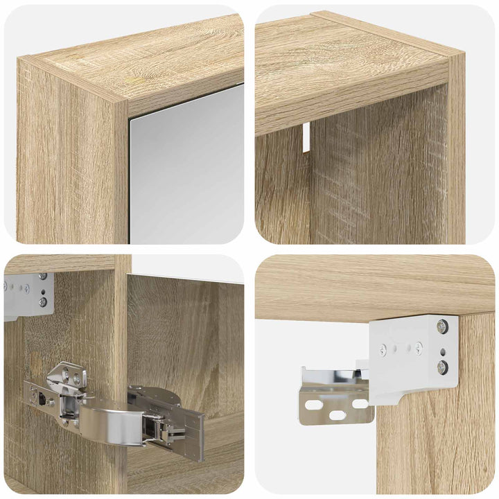 Badeværelsesskabsæt 3 pcs 126 x 16 x 62.5 cm Konstrueret træ