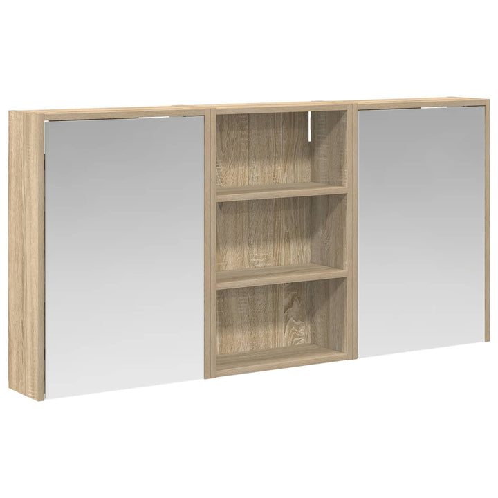 Badeværelsesskabsæt 3 pcs 126 x 16 x 62.5 cm Konstrueret træ
